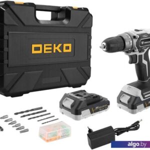 Дрель-шуруповерт Deko DKCD20 Black Edition SET 3 063-4050 (с 2-мя АКБ
