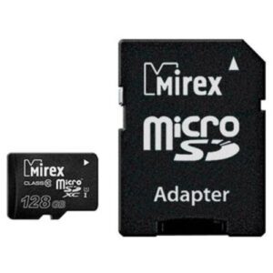 Карта памяти Mirex microSDXC UHS-I (Class 10) 128GB + адаптер [13613-AD10S128]