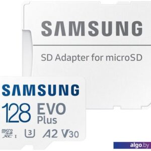Карта памяти Samsung EVO Plus 2021 microSDXC 128GB (с адаптером)