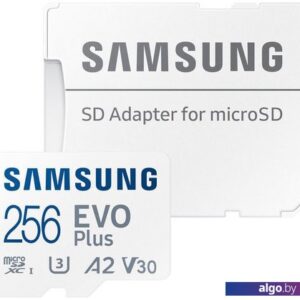 Карта памяти Samsung EVO Plus 2021 microSDXC 256GB (с адаптером)