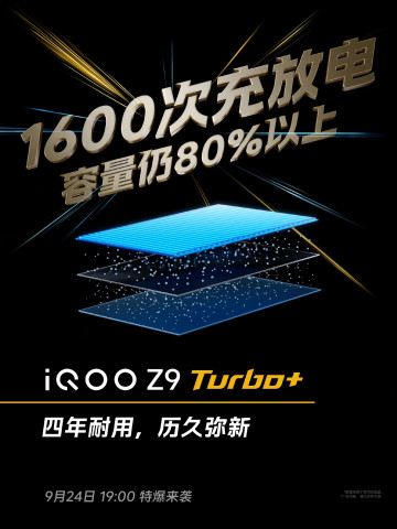 Огромная батарея iQOO Z9 Turbo+ впечатлит долговечностью и толщиной