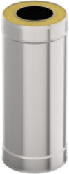 Труба дымохода 0.5м 115x200 AISI 430/430 0.8мм/0.5мм (К) 21век