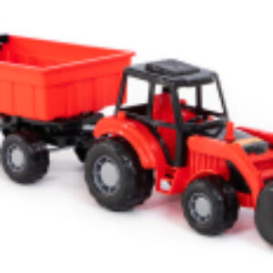 Трактор игрушечный Мастер №1 с прицепом и ковшом / 35264 21век