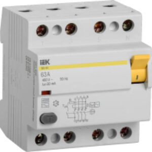Дифференциальный автомат ВД1-63 4Р 63А 30мА / MDV10-4-063-030 21век