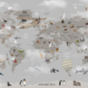 Фотообои листовые Карта мира на английском 1 21век