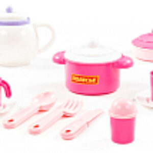 Набор игрушечной посуды Настенька на 2 персоны / 58997 21век