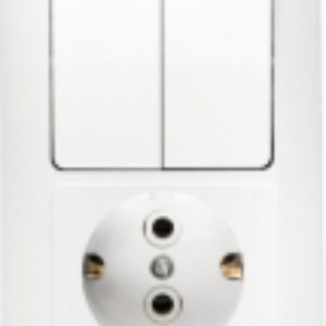 Блок выключатель+розетка Паритет 2В-РЦ-649 21век