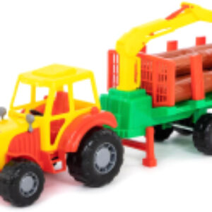 Лесовоз игрушечный Мастер трактор с полуприцепом / 35295 21век