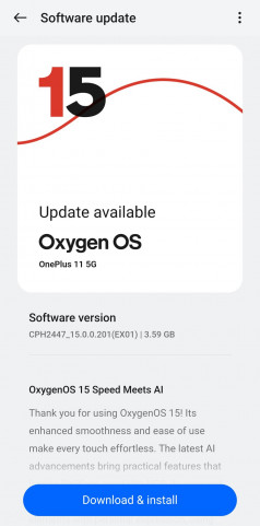 OnePlus 11 получает апдейт до Android 15 с OxygenOS 15