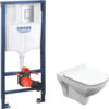 Унитаз подвесной с инсталляцией Carina New Clean S-MZ-CARINA-XL-COn-S-DL-w + 38772001 21век