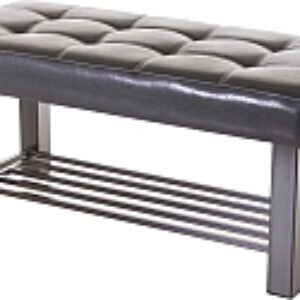 Банкетка Lux 4 кожзам с полкой / 4.1Б100222 21век