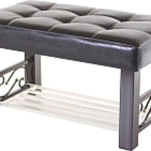 Банкетка Lux 5 кожзам с полкой / 5.1Б80223 21век