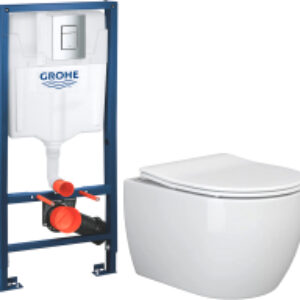 Унитаз подвесной с инсталляцией Rimless CN3001 + 38772001 21век