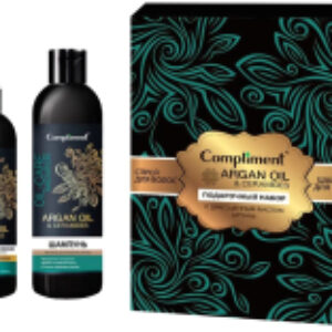 Набор косметики для волос №1243 Argan Oil & Ceramides Шампунь 250мл+Спрей 200мл 21век