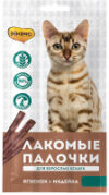 Лакомство для кошек Лакомые палочки с индейкой и ягненком / 175031 21век