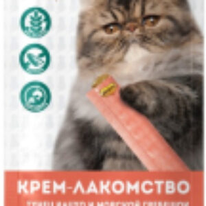 Лакомство для кошек Крем-лакомство с тунцом Кацуо и морским гребешком / 703829 21век