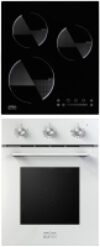 Комплект встраиваемой техники Breve 45 WH + Ombra 45 BL 21век