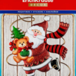 Набор наклеек на окно Decor Санта на коньках / 46711 21век