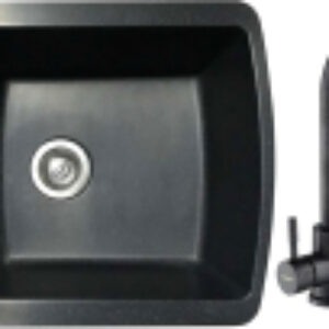 Мойка кухонная со смесителем Flexi R + смеситель W4998-3-22 21век