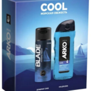 Набор косметики для тела Men Гель для душа Cool 2в1+Дезодорант Blade Marine Fresh 21век