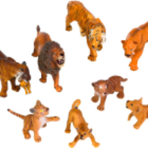 Набор фигурок коллекционных Мир диких животных. Семья тигров и семья львов / MM211-256 21век