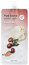 Маска для лица гелевая Pure Source Pocket Pack Shea Butter ночная 21век