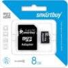 Карта памяти microSDHC (Class 10) 8 Gb + SD адаптер (SB8GBSDCL10-01) 21век