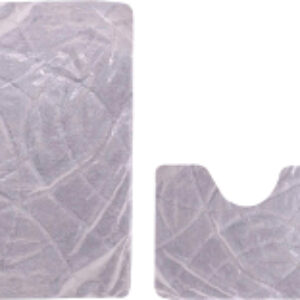 Набор ковриков для ванной и туалета Standart 60x100+60x50 / CROSS-7022-LIGHT-GRAY 21век
