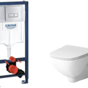 Унитаз подвесной с инсталляцией X-Joy C851701SC + Grohe Rapid SL 38772001 + Marberg 410 SE CR 21век