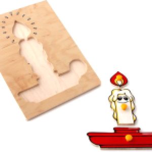 Развивающая игрушка Рамка-вкладыш. Свечка / 1001 21век