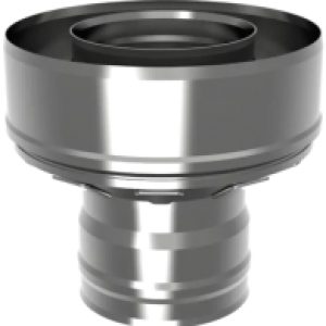 Переходник для дымохода 120x200 AISI 430/430 0.8мм/0.5мм (М-М) (К) тип 2 21век