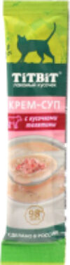 Лакомство для кошек Крем-суп для кошек с кусочками телятины / 14646 21век