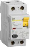 Дифференциальный автомат ВД1-63 2P 25А 100mA / MDV10-2-025-100 21век