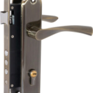 Замок врезной 2223 AB m70Z с ручкой и цилиндром 21век