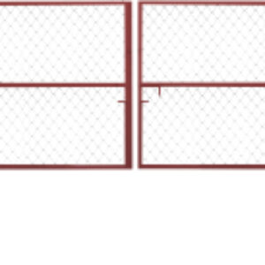 Ворота распашные Из профильной трубы и сетки рабицы 3.5x1.5м 21век