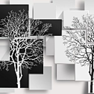 Фотообои листовые Дерево 3D Инь-янь 21век