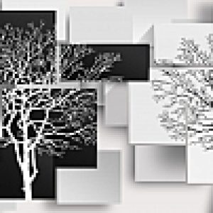 Фотообои листовые Дерево 3D Инь-янь 21век