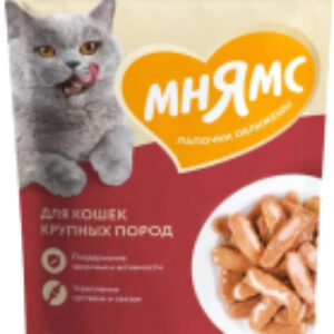 Влажный корм для кошек Кусочки в соусе с говядиной для крупных кошек / 540188 21век