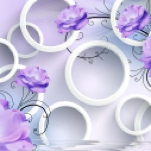 Фотообои листовые Цветочная абстракция 6 3D 21век