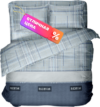 Комплект постельного белья Фланель Евро 70х70 Denim 4532 / 615104 21век
