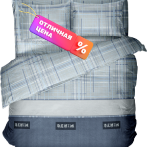 Комплект постельного белья Фланель Евро 70х70 Denim 4532 / 615104 21век