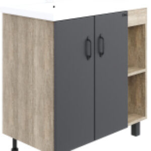 Тумба с умывальником Тимбер 80.10 108046 + Фостер 80 П 21век