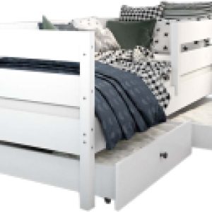 Кровать-тахта детская Атланта 80x160 с ящиками / ECO.001.00051.80-160.W 21век
