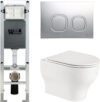 Унитаз подвесной с инсталляцией Amberg 350 ST+ Erlenbach 004 GL-WT+ Amberg RD-CR 21век