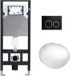 Унитаз подвесной с инсталляцией Amberg 506 + Jeckenbach 004 GL-WT + Amberg RD-BL 21век