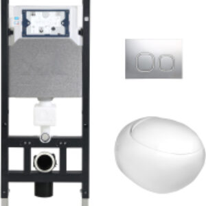 Унитаз подвесной с инсталляцией Amberg 506 + Jeckenbach 004 GL-WT + Amberg RD-CR 21век