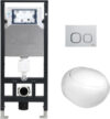 Унитаз подвесной с инсталляцией Amberg 506 + Jeckenbach 004 GL-WT + Amberg RD-WT 21век