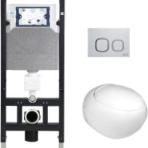 Унитаз подвесной с инсталляцией Amberg 506 + Jeckenbach 004 GL-WT + Amberg RD-WT 21век