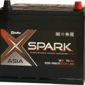 Автомобильный аккумулятор Asia 530/650A EN/JIS R+ / SPAA70-3-R 21век