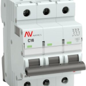 Выключатель автоматический Averes AV-6 3P 16A (C) 6kA / mcb6-3-16C-av 21век